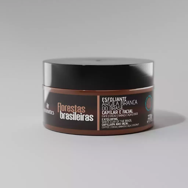 Esfoliante Capilar e Facial Argila Branca 220ml Ecosmetics