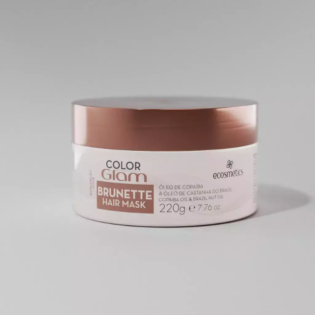 Color Glam Brunette - Máscara Hidratação Intensa 220ml Ecosmetics