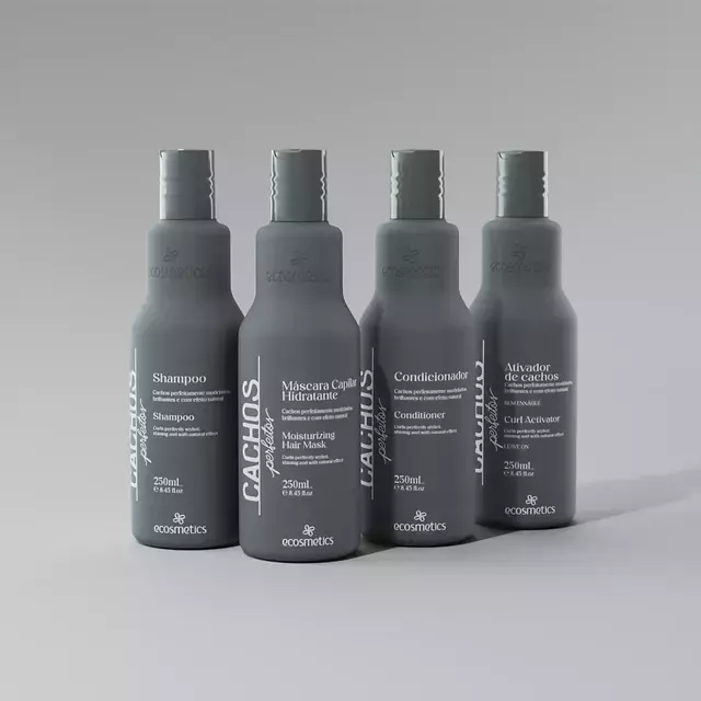 Kit Crespas Hidratação + Nutrição + Definição 250ml - Cachos Perfeitos Ecosmetics